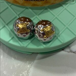 Celine Gold and Silver Studs Spheres